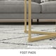 image 6 of HOMCOM Nesting Coffee Table Set of 2 with Metal Frame, Gold Tone Gold
