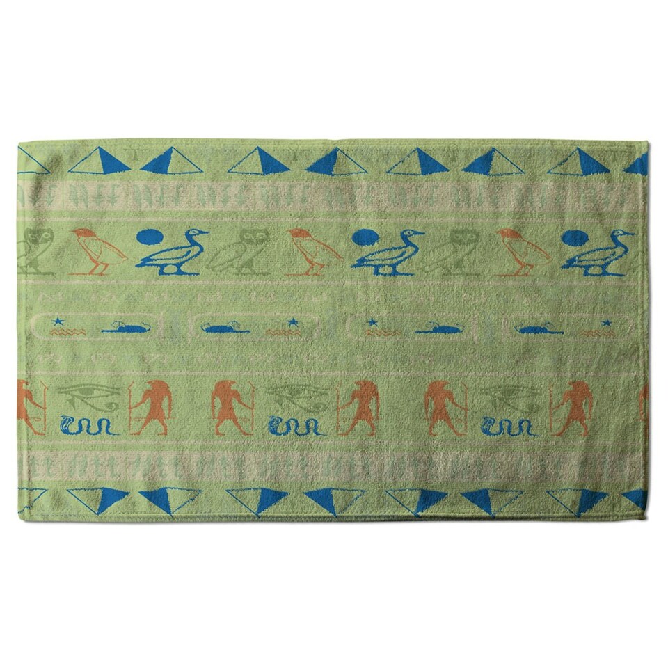 image 1 of Hieroglyphic egyptian language symbols (Kitchen Towel)