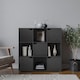image 3 of 9-Cube Shelving Unit With Geo Doors - Square | Black | Black & Black | 1