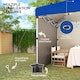 image 7 of Outsunny 3x3 (M) Pop Up Gazebo Party Tent w/ 2 Sidewalls, Weight Bags Blue