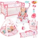 image 1 of Deluxe Mermaid-Themed Baby Doll Playset with Stroller, Crib, Play Mat & Feeding Accessories – Role Play Toy for Girls 3+