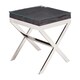 image 1 of Interiors by Premier Black Top End Table With Cross Base Black