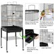 image 4 of Yaheetech 119 cm Tall Play Top Bird Cage with Removable Metal Stand Black