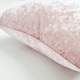 image 4 of OHS 2 x Luxury Plain Crushed Velvet Cushion Covers, 45x45cm - Blush Pink