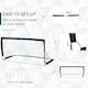 image 4 of HOMCOM Set of 2 Football Goal Net 6 x 3 ft Foldable Outdoor Sport Training Teens Adults Football with Carrying Bag Black
