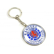 Rangers FC Crest Keyring - Royal Blue/White - One Size