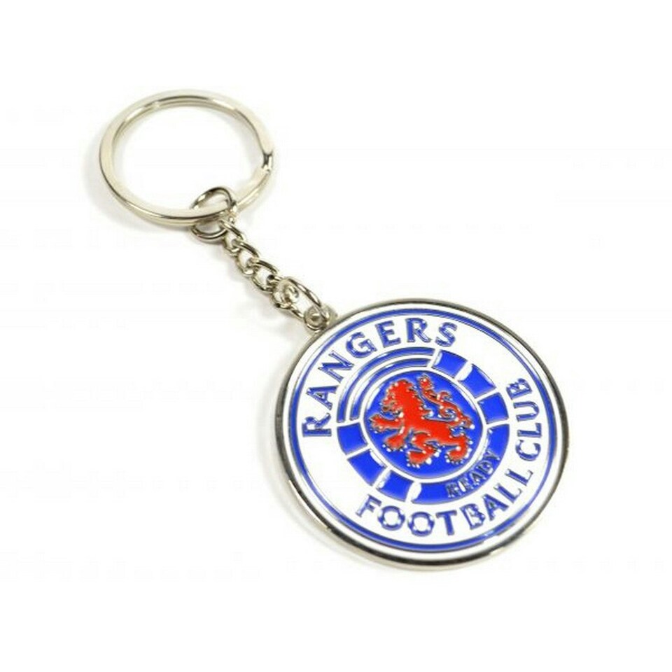 Rangers FC Crest Keyring - Royal Blue/White - One Size
