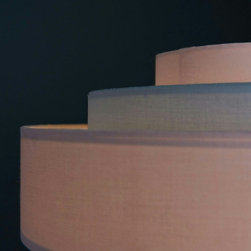 image 1 of ValueLights 3 Tone Pink 5 Tier Cylinder Ceiling Pendant Light Shade