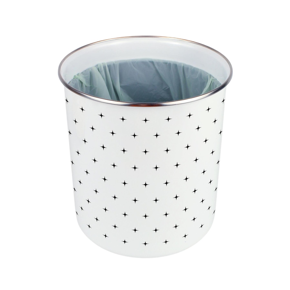 image 1 of Starburst Crosses Food Waste Caddy - Metal 2L Decorative Kitchen Compost Bin