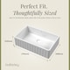 image 5 of Balterley Fireclay Kitchen Single Bowl Fluted Front Butler Sink - with Overflow | White | White | 1