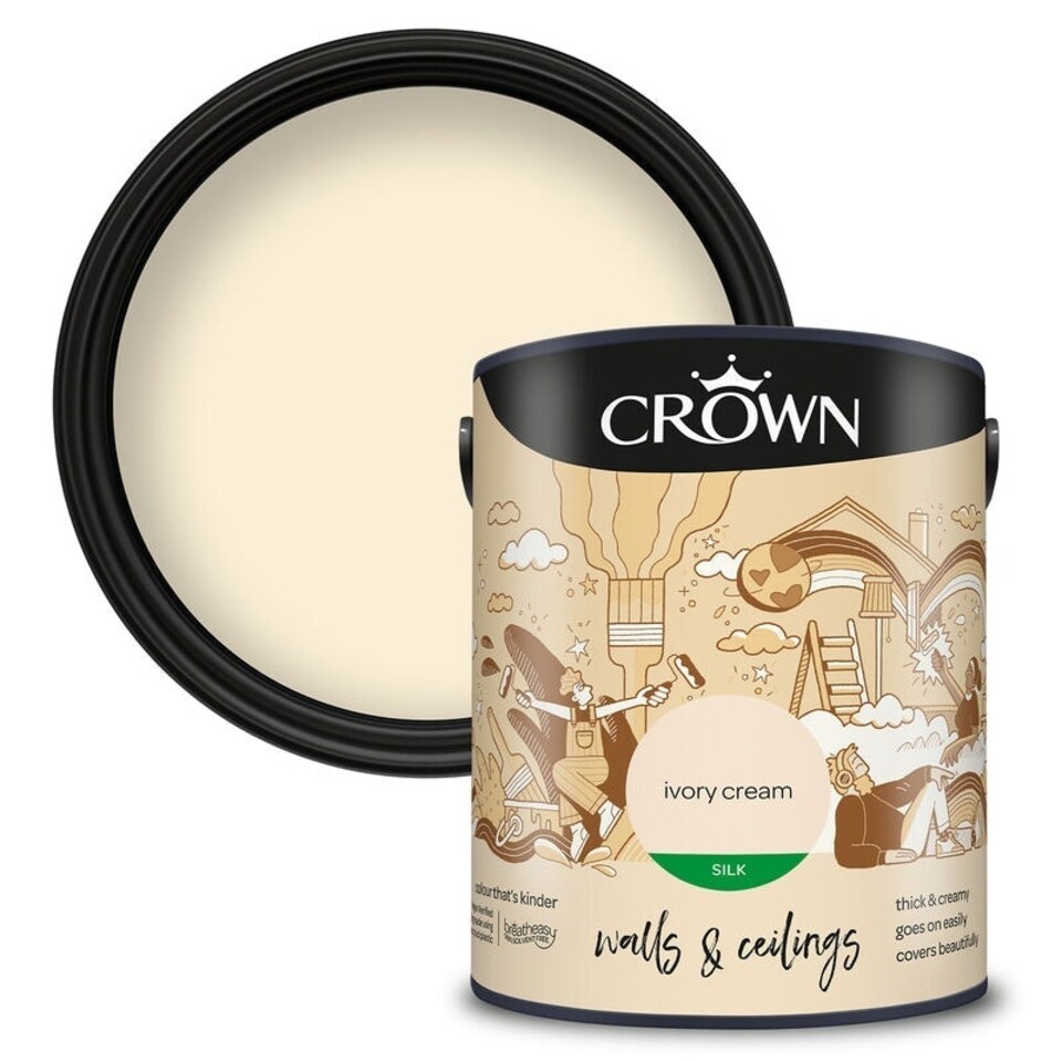 image 1 of Crown Silk Emulsion Ivory Cream 5L