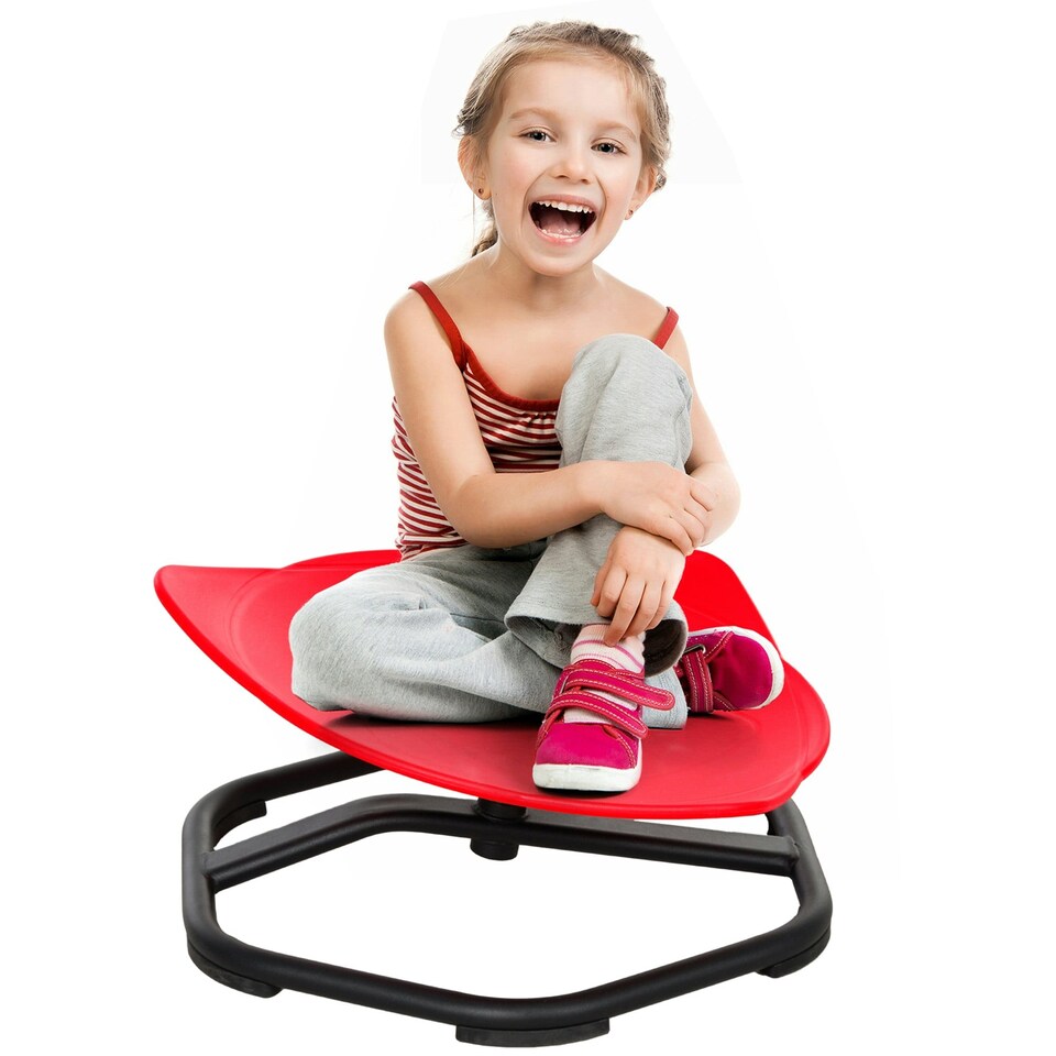 image 1 of AIYAPLAY Sensory Spinning Chair for Kids, for Balance, Coordination, Red