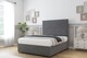 image 3 of Sloomy Manhattan Armour Coniston Divan Bed Base No Drawers With 26 Inch Strutted Headboard | Grey | Armour | Small Double | 1