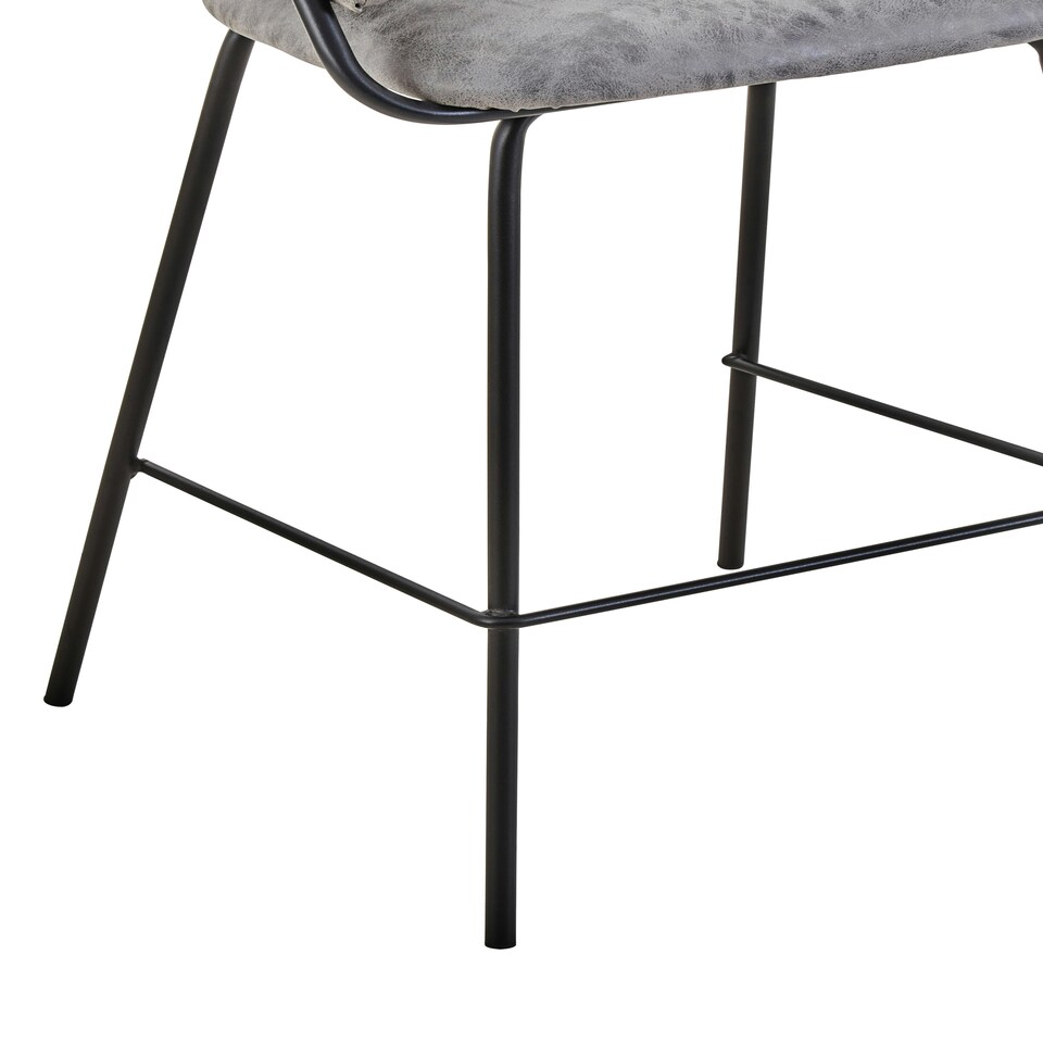 image 1 of Tamzin Grey Faux Leather Bar Chair Grey