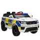 image 1 of HOMCOM 12V Kid Electric Ride On Police Car w/ Remote Siren Bluetooth 3-6 Years