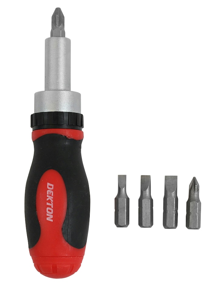 image 1 of Dekton Ratchet Screwdriver And Bit Set