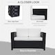 image 6 of Outsunny Rattan Sofa, 2 Seater Garden Furniture with Soft Padded Cushion and Armrests, Wicker Garden Loveseat for Patio, Black