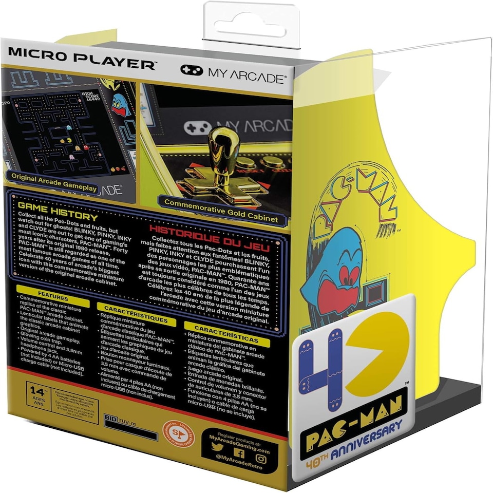 image 1 of Pac-Man 40th Anniversary Micro Player Pro 6.7" Portable Retro Arcade (Premium Edition)