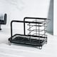image 2 of OHS Wire Kitchen Sink Organiser Caddy Multipurpose Cutlery Sponge Holder | Black