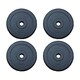 image 1 of HXGN 4 x 2.5 kg Standard 1" Vinyl-Coated Weight Plates (Set) | Multi | BLACK | 9483