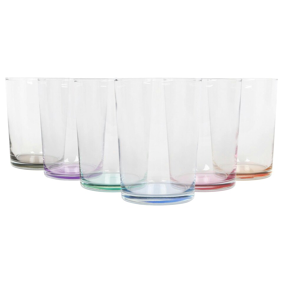 image 1 of LAV Bodega Highball Glasses - 520ml - Colour Base - Pack of 6 Multi