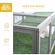 image 10 of PawHut Rabbit Hutch Cage, Wooden Outdoor Run with Openable Roof, Grey