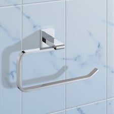 Showerdrape Unity Chrome Stainless Steel Wall Mounted Towel Ring | Silver | 1