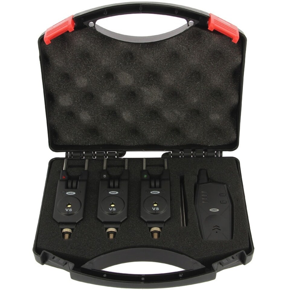 image 1 of NGT VS 3 Piece Wireless Bite Alarms - Red Green Blue LED