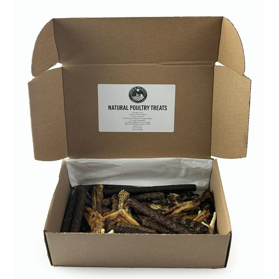 image 1 of HugglePets Assorted Natural Poultry Dog Treat Box (40 pcs)