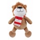 image 2 of Plush Lion With Scarf Dog Toy Squeaker Crinkle Effect Soft Interactive Play Fetch