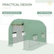 image 5 of Outsunny 2.5 x 2m Walk-In Polytunnel Greenhouse with Roll Up Door Windows Green
