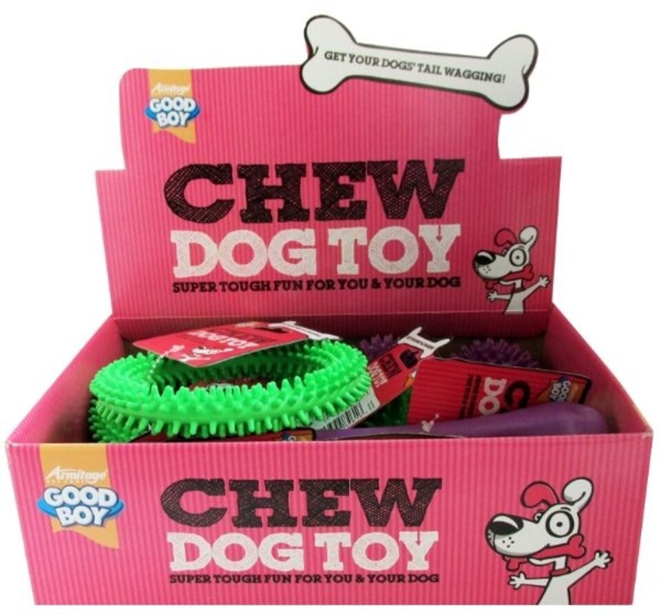 Good Boy Chewy Tpr Dog Toy Assorted (Pack of 12)