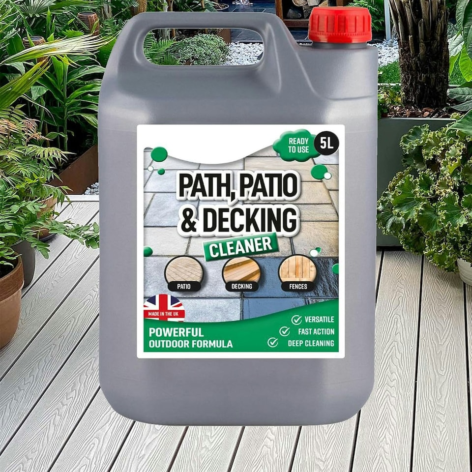 image 1 of 1 x 5L Patio & Decking Cleaner Removes Dirt, Grime & Stains Ready To Use