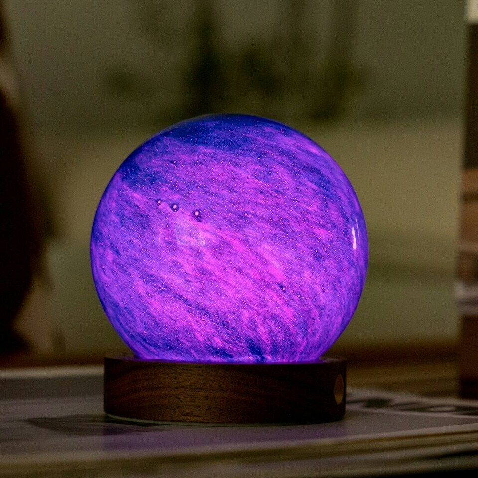 image 1 of Gingko Mini AstraGlass Desk Lamp Multi | Galaxy Breeze