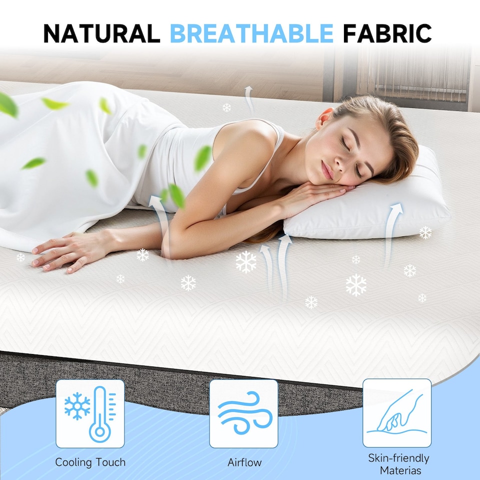 image 1 of Rattantree Memory Foam Mattress Medium Firm Breathable Gel Top,25CM