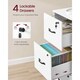 image 4 of Home Office File Cabinet with 4 Lockable Drawers, Printer Stand and Hanging File Storage, Cloud White