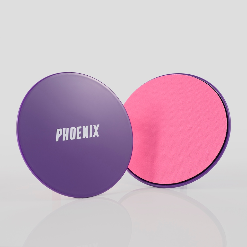 image 1 of Phoenix Fitness Dual Sided Gliding Discs Pink | Pink