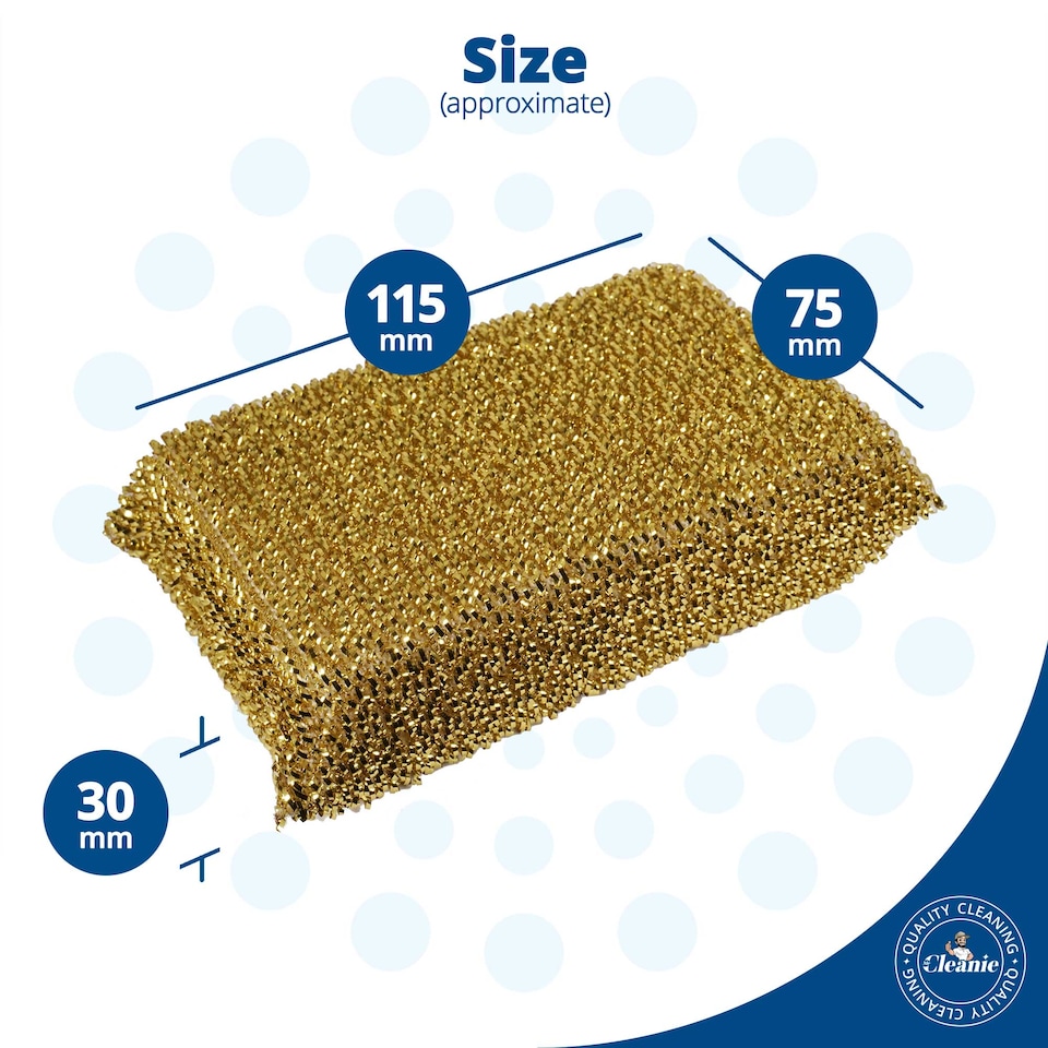 image 1 of Mr Cleanie Metalised Washing Up Non-Scratch Scourer Pads Cleaning Kitchen Bathroom 2-Packs x 2, You buying 4 pads.