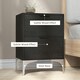 image 5 of HOMCOM Bedside Tables Set of 2 with 2 Drawers for Bedroom, Living Room, Black