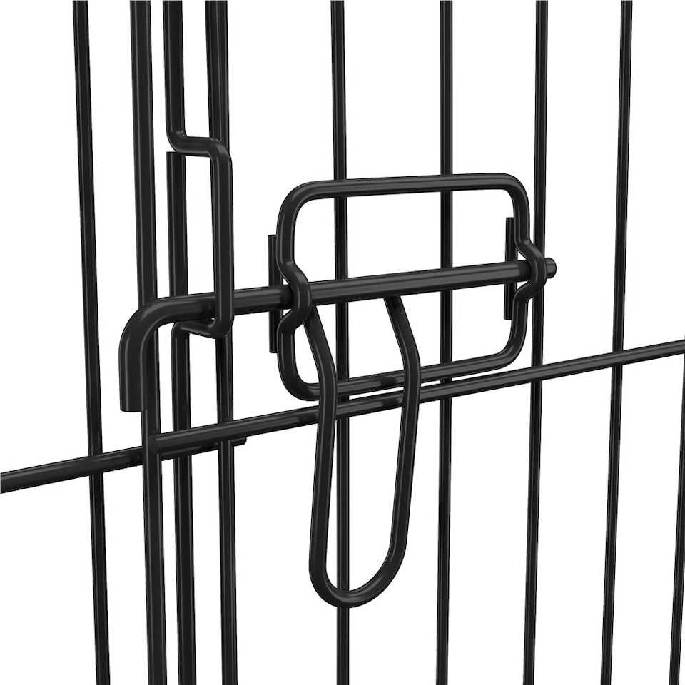 image 1 of Yaheetech 8-Panel Metal Pet Playpen, 61 × 76 cm Black