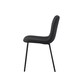 image 3 of Set of 4 Teddy Faux Fur Stitched Design Dining Chairs Black Bella by MCC