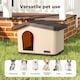 image 8 of Skylos Plastic Dog House Pet Kennel Shelter for Small Medium Dogs Indoor Outdoor | Brown | S