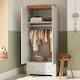image 4 of Tutti Bambini Oak Malmo Cot Bed with Rio Furniture 3piece Set Dove Grey/Oak