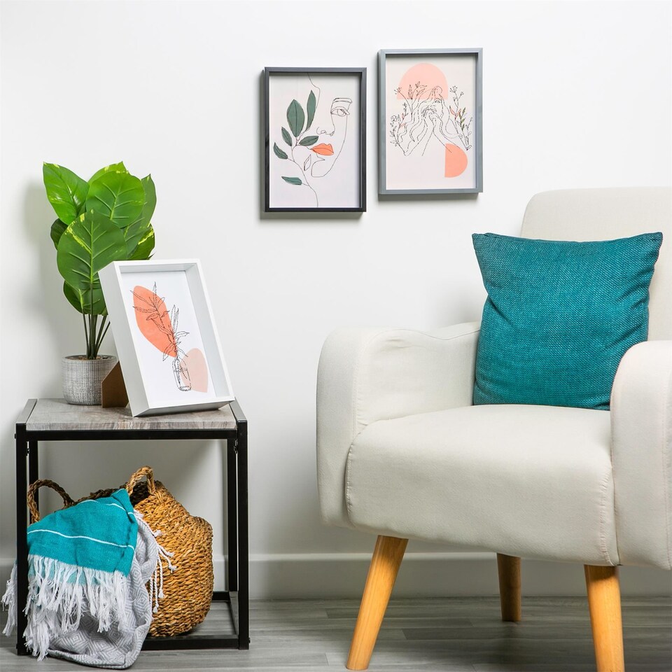 image 1 of Nicola Spring Deep Box Photo Frame - A4 (8 x 12") - White