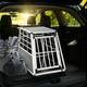 image 8 of Aluminium Pet Car Crate Travel Cage Dog Puppy Cat Transport Kennel 2 sizes - 90x65x69.5cm