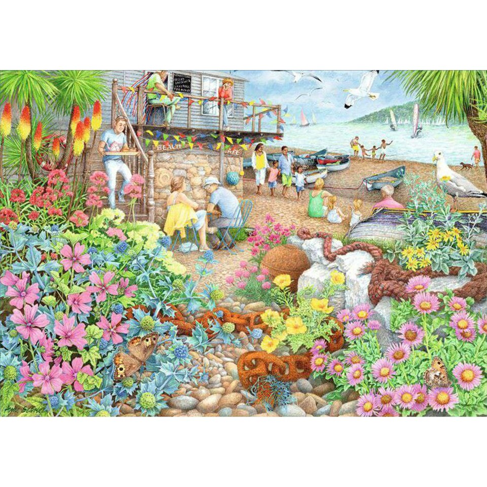 image 1 of Ravensburger Cosy Café Collection No 1 Beach Garden Café 1000 Piece Puzzle