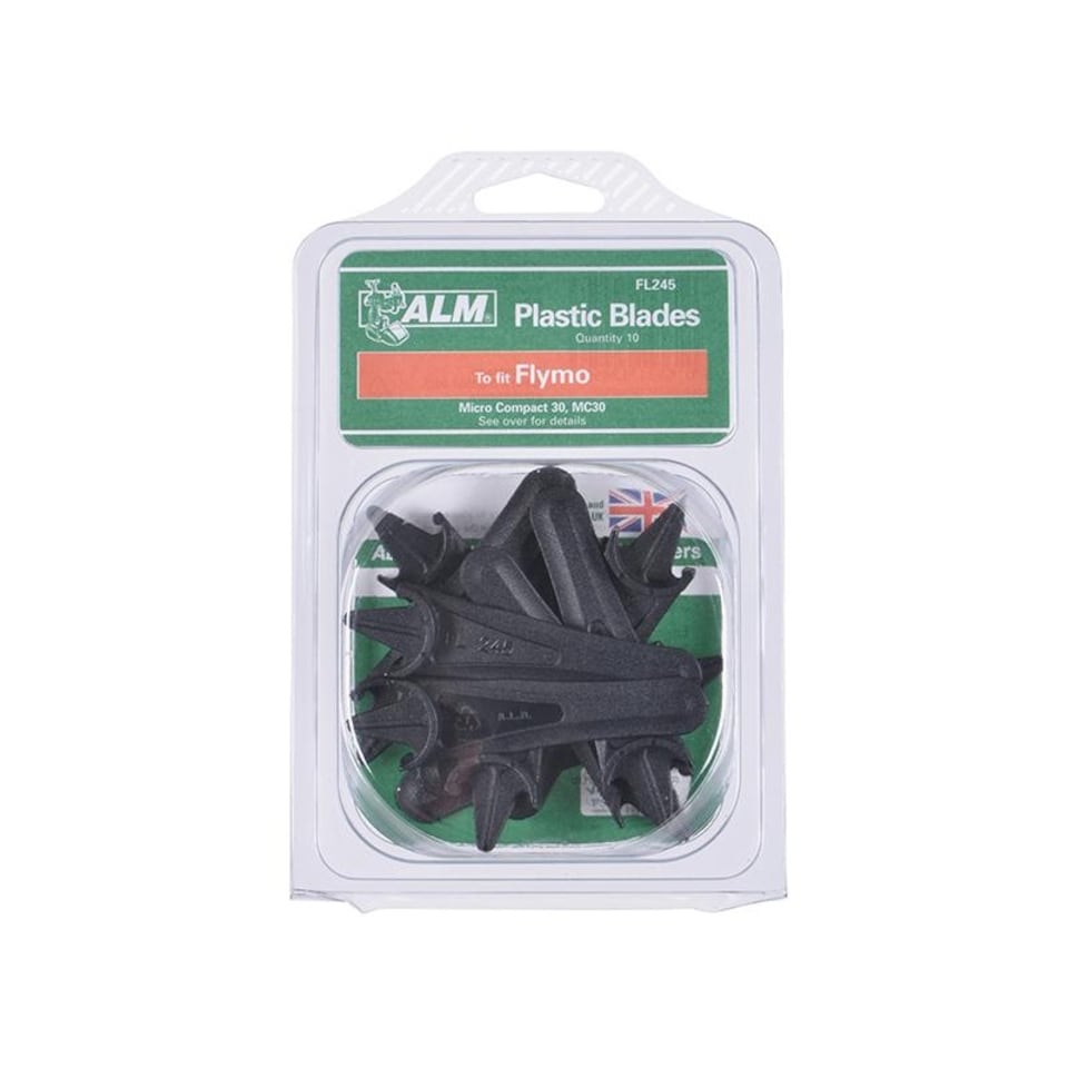 image 1 of Alm Manufacturing Flymo Plastic Blades | Multi | Multi Colour | FL245 Plastic Blades Half Moon Mounting to Suit Flymo | 1