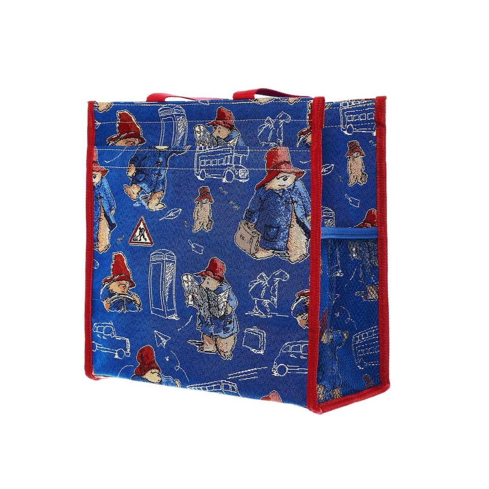 image 1 of Signare Tapestry Paddington Bear Shopper Bag | Blue