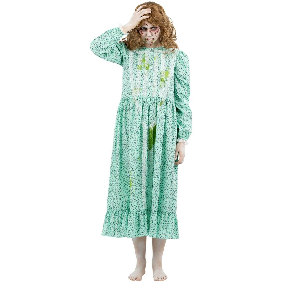 image 1 of The Exorcist Womens/Ladies Regan Costume Dress - Blue/Green - S S