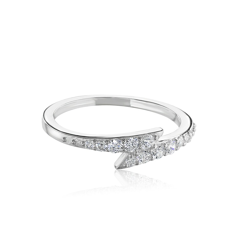 image 1 of Official Harry Potter Sterling Silver Lightning Bolt Ring - Size Small BHPSR001-S